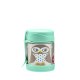 3 Sprouts Thermo Lunchbox in Stainless Steel, Owl
