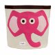 3 Sprouts Storage Container Round, Elephant / Pink