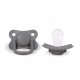 Filibabba Silicone Pacifier +6m (2 pcs), Dark Grey