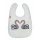 FRANCK & FISCHER Bib, Swan / Gray