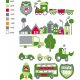  Kid's Concept Wallsticker, Turbo Car / Green