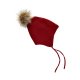 Minymo Beanie with Tassel, Uldmix/Rio Red
