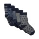 Minymo Socks (5 pack), Pattern/Dark Grey Melange