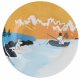 Moomin Flat Plate, Forest and Lake / Orange