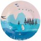 Moomin Flat Plate, Forest and Lake / Pink