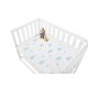 Pinolino Fitted Sheet for Crib, Bedside Crib and Baby carriage, 2 Pcs, Jersey/Light Blue Clouds