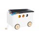 Pinolino Storage Bench with Wheels, Jim/White