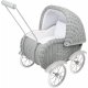 small foot Toy Pram in Rattan, Vintage Grey